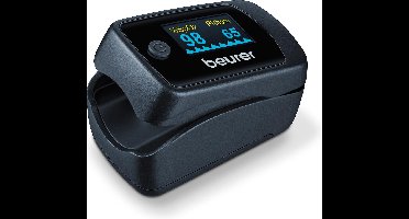 Beurer PO 45 Saturatiemeter (3-in-1) - Meet Zuurstofgehalte, Hartslag & Perfusie - Pulse oximeter - Zuurstofmeter Vinger voor Thuis & Onderweg - Compact & Betrouwbaar - Medisch Gecertificeerd