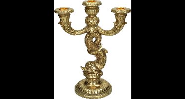 Wants&Needs Kandelaar Fish Polyresin Goud 22 X 12 X 28.5