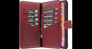 iPhone 12 Pro Max Bookcase hoesje - Pierre Cardin - Effen Rood - Leer