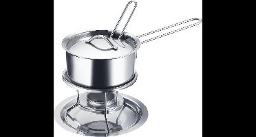 Westmark Boter-/sauspannetje, met deksel, sauslepel en rechaud, roestvrij staal, kleur: zilver, 62262260