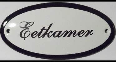 MadDeco - emaille - deurbordje - Eetkamer - ovaal