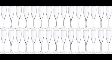Cosy & Trendy Champagneglazen - 30x stuks - glas - 190 ml - Flutes