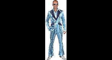 70's pak strepen blauw