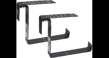 Geli Balkonbeugel - 6x - voor railing t/m 14 cm - grijs - bloem/plantenbakken ophang beugel