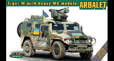 ACE Modelbouwpakket Auto - 72188 GAZ Tiger-M with heavy MG module Arbalet in Ukrainian Service Plastic - 1:72 - Modelbouw