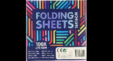 Wins Holland Gekleurde Vouwblaadjes - 100 vellen van 16x16cm - voor origami