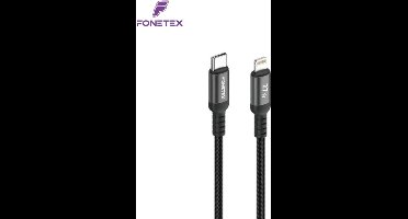 FoneTex 27W Oplader kabel geschikt voor iPhone - Kabel geschikt voor lightning - USB C kabel - Lader kabel