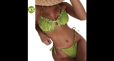 Bovista Bikini Dames - Meisjes Bikini - Badpak - Push Up - Vrouwen Badkleding - Zwemmen - Sexy Set - Top & Broekje - Olijf - Maat XS