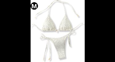 Bovista Bikini Dames - Meisjes Bikini - Badpak - Push Up - Vrouwen Badkleding - Zwemmen - Sexy Set - Top & Broekje - Wit - Maat M