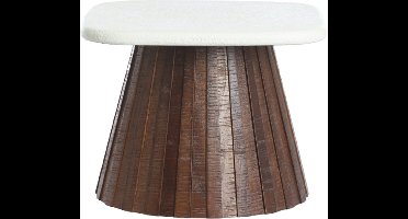 Light & Living - Bijzettafel OKATO - Ø45x35cm - Wit