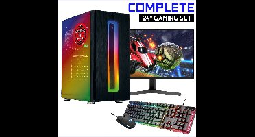 ScreenON - Gaming Set - X200128 - V1 (GamePC.X200128 + 24 Inch Monitor + Toetsenbord + Muis)