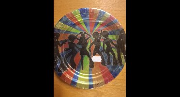 Themafeest Disco Party Kartonnen Eetbordjes Disco Dancers