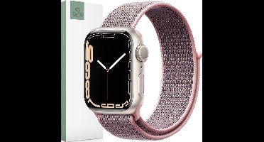 TECH-PROTECT - NYLON - APPLE WATCH - 4 / 5 / 6 / 7 / 8 / 9 / SE - (38 / 40 / 41 - MM) - ROZE - ZAND