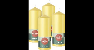 Bolsius - Gladde Stompkaarsen - 15cm - 4 stuks - Geel