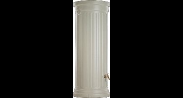 Graf regenton Zuil 1000 L beige -met kraantje-met vulautomaat voor ronde regenpijp