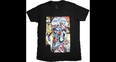 Marvel Captain America - Wheel Comic Cover Heren T-shirt - M - Zwart