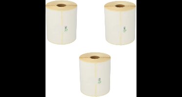 Label Sticker Geschikt voor Zebra labels 102 x 210 mm 800264-605 | Wit - 210 Etiketten per Rol - 3 stuks - Geschikt voor: ZD420D GK420D ZT220 ZT230 GK420T ZD220