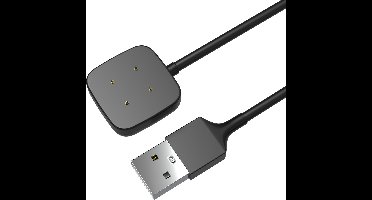 Compatibel met Fitbit Versa 3 / Versa 4 / Sense / Sense 2 connected horloge. 1 kabellengte Zwart lengte 1 m