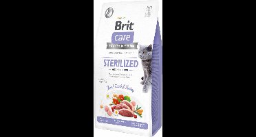 Brit Care Sterilized Weight Control Eend&Kalkoen - Kattenvoer - 7 kg