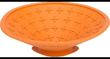 Lickimat Splash - Likmat Voor Aan De Wand - Handig In De Douche Ø20x8 cm - Hondenvoerbak - Oranje