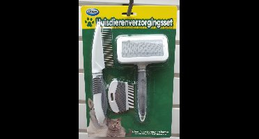 Aqua Laser huisdierverzorgingsset | Huisdierkammen | set van 3 kammen | kat en hond