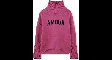 Zadig & Voltaire X60230 Truien & Vesten Meisjes - Sweater - Hoodie - Vest- Fuchsia - Maat 140