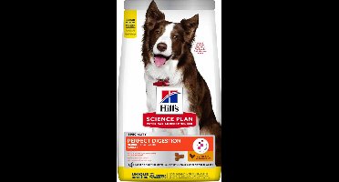 Hill's Science Plan Hondenvoer Perfect Digestion Medium Adult 1+ Kip en Bruine Rijst 12 kg