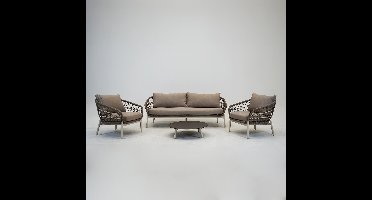 Loungeset Dakota 4 dlg Bruin