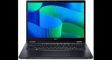 "Acer TravelMate Spin 14 TMP414RN-54 Intel Core Ultra 7 155U Hybride (2-in-1) 35,6 cm (14"") Touchscreen WUXGA 32 GB DDR5-SDRAM 1 TB SSD Wi-Fi 6E (802.11ax) Windows 11 Pro Nederlands Blauw"