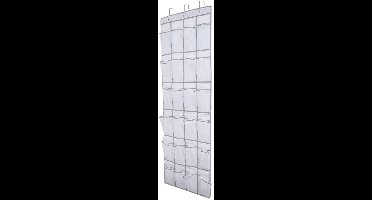 Schoenenzak Hangende - 24 Vakken - 3 Haken - Deur Organizer - Schoenenrek - Schoenenkast - Schoenen Organizer Hangend - Opbergzak Hangend - Kledingkast Organizer - Opbergsysteem - Wit