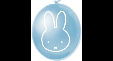 Voordeelset Nijntje ballonnen blauw - 30 cm - 24 stuks - Kinderfeestje artikelen & decoratie - Thema feest versiering - Babyshower