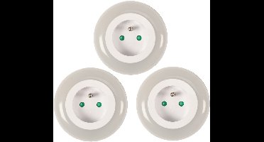 Home Deco Kids LED nachtlamp met lichtsensor - 3x - kinderkamer - extra stopcontact - energiebesparend