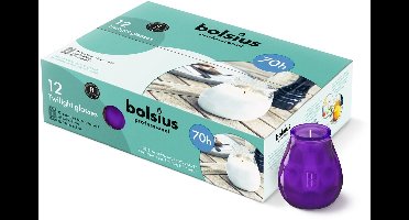 Bolsius twilight paars 70 uur 12 stuks