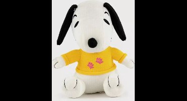 Snoopy met T-shirt (Geel) Pluche Knuffel 25 cm