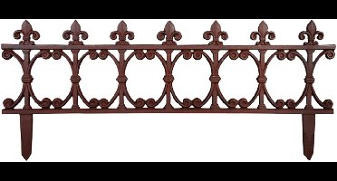 Breed gietijzeren perkhekje met Franse lelie