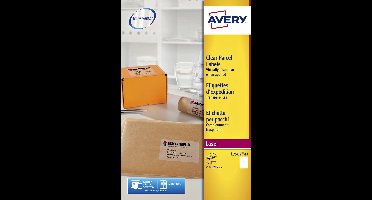 Avery printeretiketten Transparante Adresetiketten, Laser, 25pcs.