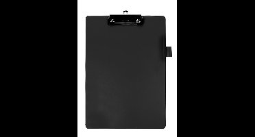 12x Klembord Quantore A4 zwart met 100mm klem + penlus - set 12 stuks