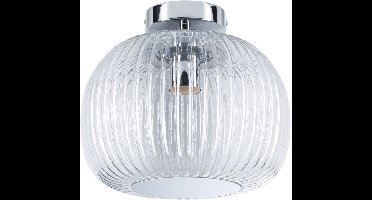 LED-plafondlamp Ruya IP44 E27 230V max. 60W dimbaar Glas, Chroom