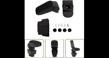 vidaXL Auto Accessoire - Armsteun Opel Corsa D - Armsteun 12x37x(31-48) cm ABS zwart - Armleuning - Auto Onderdelen - Auto Interieur
