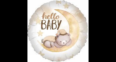Hello Baby beertje folieballon – mylar 45cm