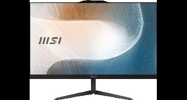 MSI Modern AM242 1M-1221EU All-in-One PC/workstation Intel Core 3 100U 60,5 cm (23.8") 1920 x 1080 Pixels Alles-in-één-pc 8 GB DDR5-SDRAM 256 GB SSD Windows 11 Pro Wi-Fi 6E (802.11ax) Zwart