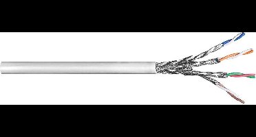 S/FTP CAT6 Gigabit netwerkkabel met vaste aders - AWG23 - LSZH / grijs - 100 meter