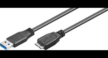 Goobay USB Micro naar USB-A kabel - USB3.0 - tot 0,9A / zwart - 0,50 meter