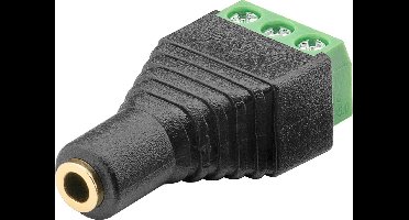 3,5mm Jack (v) Terminal Block - verguld - 3-polig / stereo