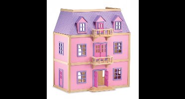 Melissa & Doug - Houten Poppenhuis met 3 Verdiepingen