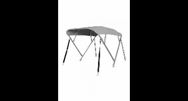 BREG Biminitop | RVS 4-boogs | Breedte 170 <> 182 cm - Hoogte 137 cm - Grijs doek