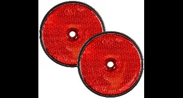 Benson Reflector - 2x - rood - schroefbevestiging - 60mm - rond