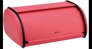 Kinghoff 1753 - Kleine Broodtrommel - RVS - Rood - Retro - 36x24x15 cm