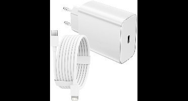 USB C Snellader 45W + Kabel 1M - Oplader - Fast Charger USB-C-Adapter - Wit