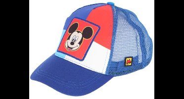 Mickey Mouse Pet voor Kinderen 2-6 Jaar – Disney Cap met Gaas – Blauw/Rood – Verstelbaar